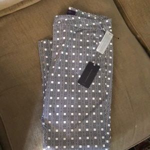 NWT NYDJ black/white printed pants, Sz 8